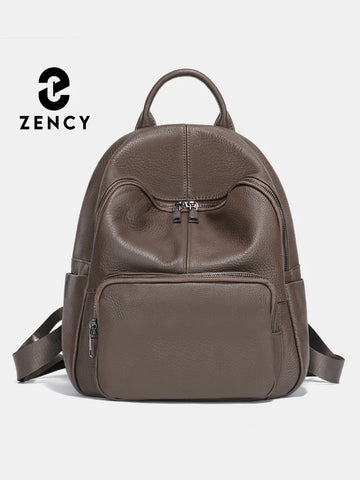Zency Women Backpack - 100% Genuine Leather Travel & Schoolbag