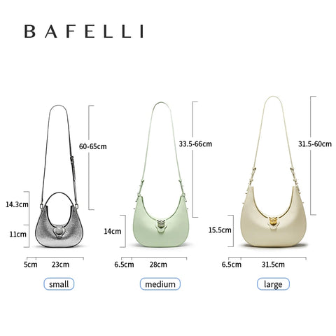 BAFELLI 2025 Women's Luxury Genuine Leather Cat Fashion Handbag