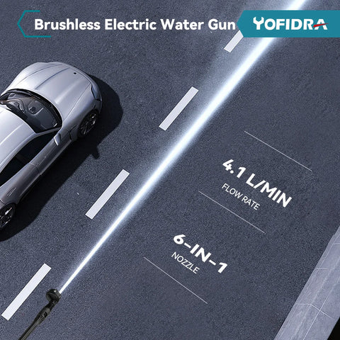 YOFIDRA 200Bar borstelloze elektrische hogedrukreiniger - 3500W 6-in-1 autoreinigings- en tuingereedschap voor Makita-accu