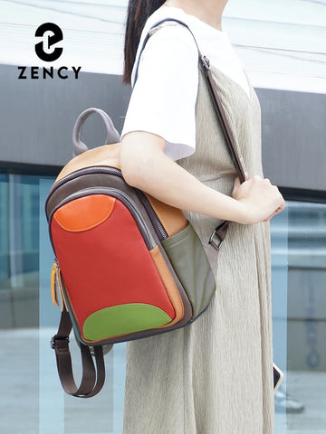 Zency Genuine Leather Women's Stylish Laptop Backpack