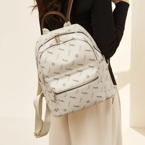 FOXER Women Backpack: Signature PVC Fashion Rucksack for Stylish Travel