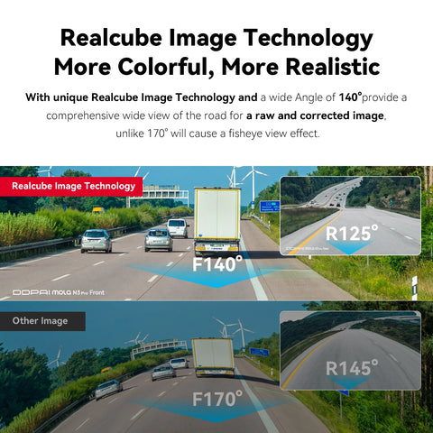 DDPAI Dash Cam Mola N3 Pro - 1600P Resolution, 140° FOV, GPS & WiFi, 24H Parking Guard
