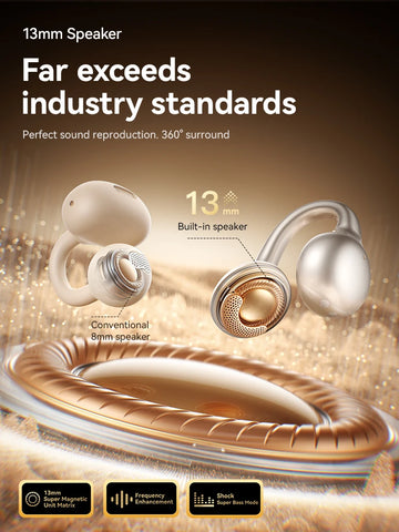 Joyroom Open-Ear Wireless Earbuds with Auto L-R Recognition & Omni Tap Control for Immersive Sound JR-OE3