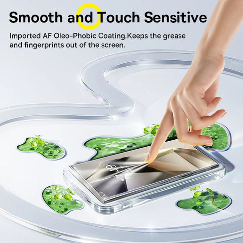 Baseus Tempered Glass Screen Protector for Samsung Galaxy S24 Ultra & S24 Plus - Auto Dust-Free Installation, Full Coverage