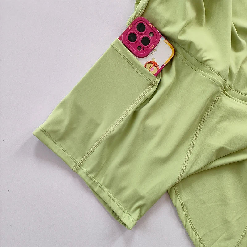 Sports Yoga Skirt for Women - Quick-Dry Badminton & Tennis Skirt with Pockets and Side Split