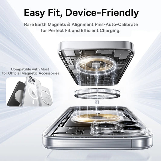 Baseus Magnetic Case for iPhone 16/15/14 Pro Max - MagSafe Compatible, Durable PC Protection for iPhone 13/12/11 Pro Max
