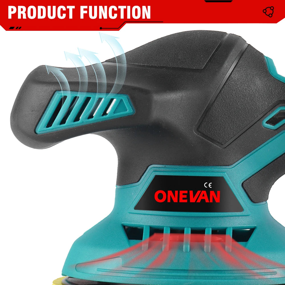 ONEVAN 6-Speed Cordless Car Polisher – Electric Waxing Machine for Makita Battery Pin