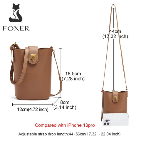 FOXER Women's Chic Mini Crossbody Cellphone Bag
