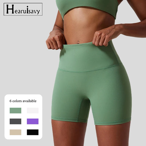 Hearuisavy High-Waist Push-Up Gym Shorts – Premium Workout & Cycling Shorts for Women