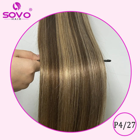 Clip In Hair Extensions 100% Human Hair - Jet Black