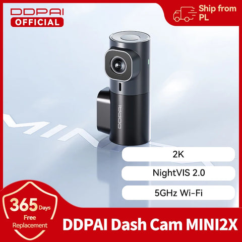 DDPAI Dash Cam MINI2X - 2K-resolutie, 5GHz wifi, ADAS-ondersteuning