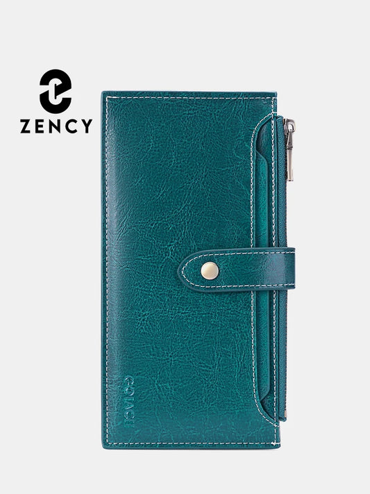 Zency Genuine Leather Wallet Card Case for Women