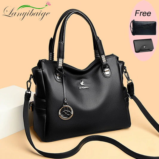 Luxury Soft Leather Shoulder Bag for Women
