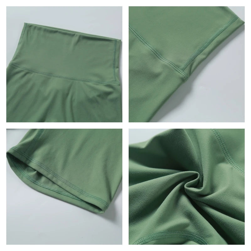 Hearuisavy High-Waist Yoga Shorts – Soft Butt-Lift Gym & Running Workout Shorts for Women