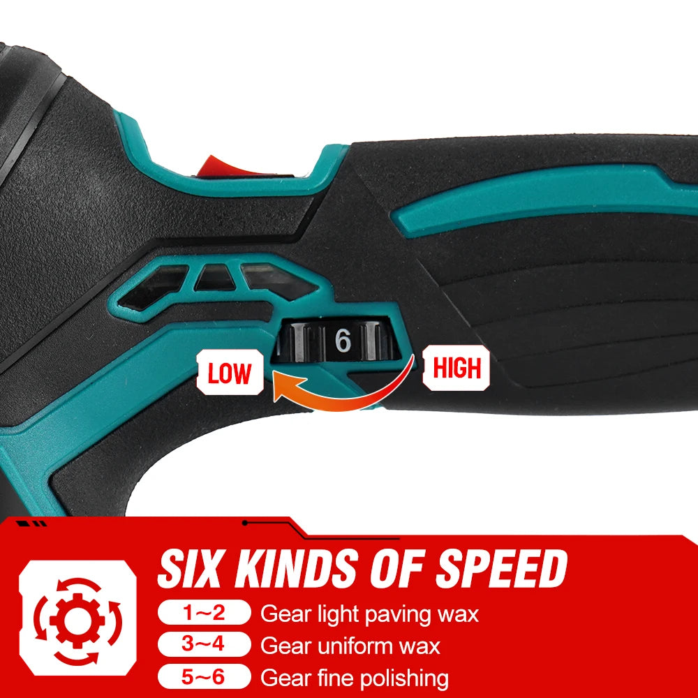 ONEVAN 6-Speed Cordless Car Polisher – Electric Waxing Machine for Makita Battery Pin