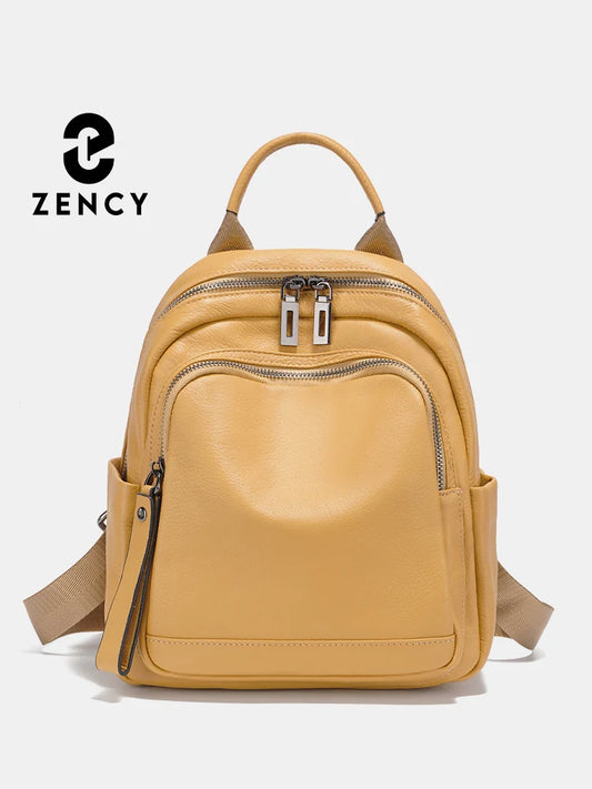 Zency 100% Genuine Leather Stylish Backpack for Women