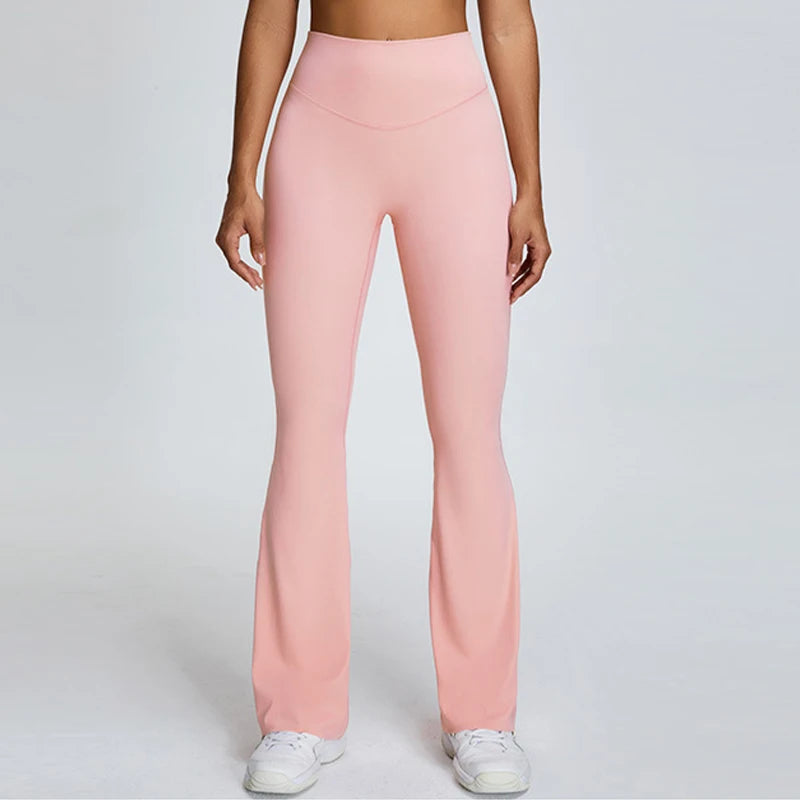Hearuisavy Flared Sports Leggings – Breathable Bell-Bottom Dance & Fitness Pants for Women