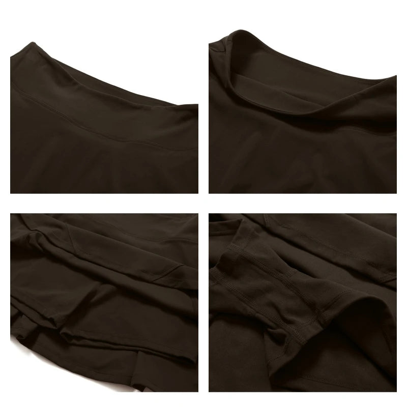 Hearuisavy High-Waist Quick-Dry Sports Skirt – Breathable Slit Skort for Women’s Fitness, Yoga & Casual Wear