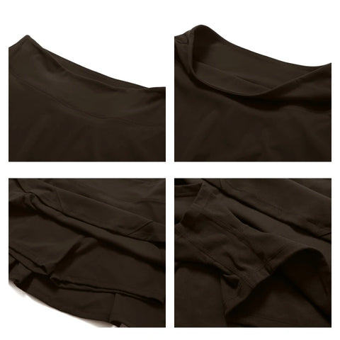 Hearuisavy High-Waist Quick-Dry Sports Skirt – Ademende splitrok voor damesfitness, yoga en vrijetijdskleding