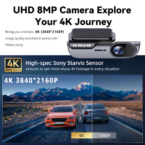 4K Ultra HD Dashcam mit WLAN und Nachtsicht