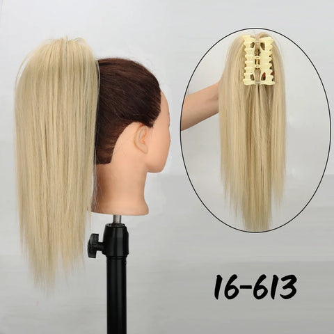 Synthetic Claw Clip Ponytail Hair Extensions 16Inch
