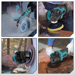 YOFIDRA 2-in-1 125mm Brushless Angle Grinder – 3-Speed Woodworking Polisher & Cutter for Makita Battery Pin
