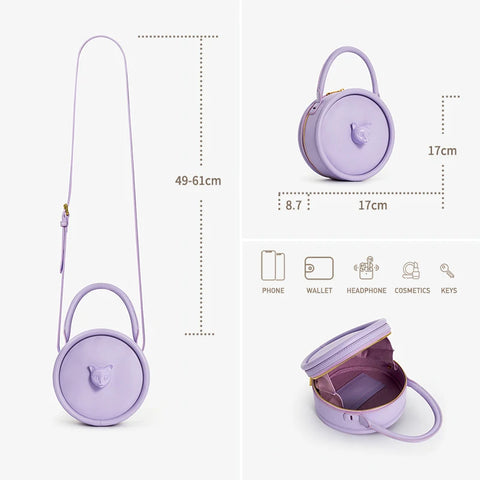 2025 Luxury Handheld Cat Women's Bowling Bag