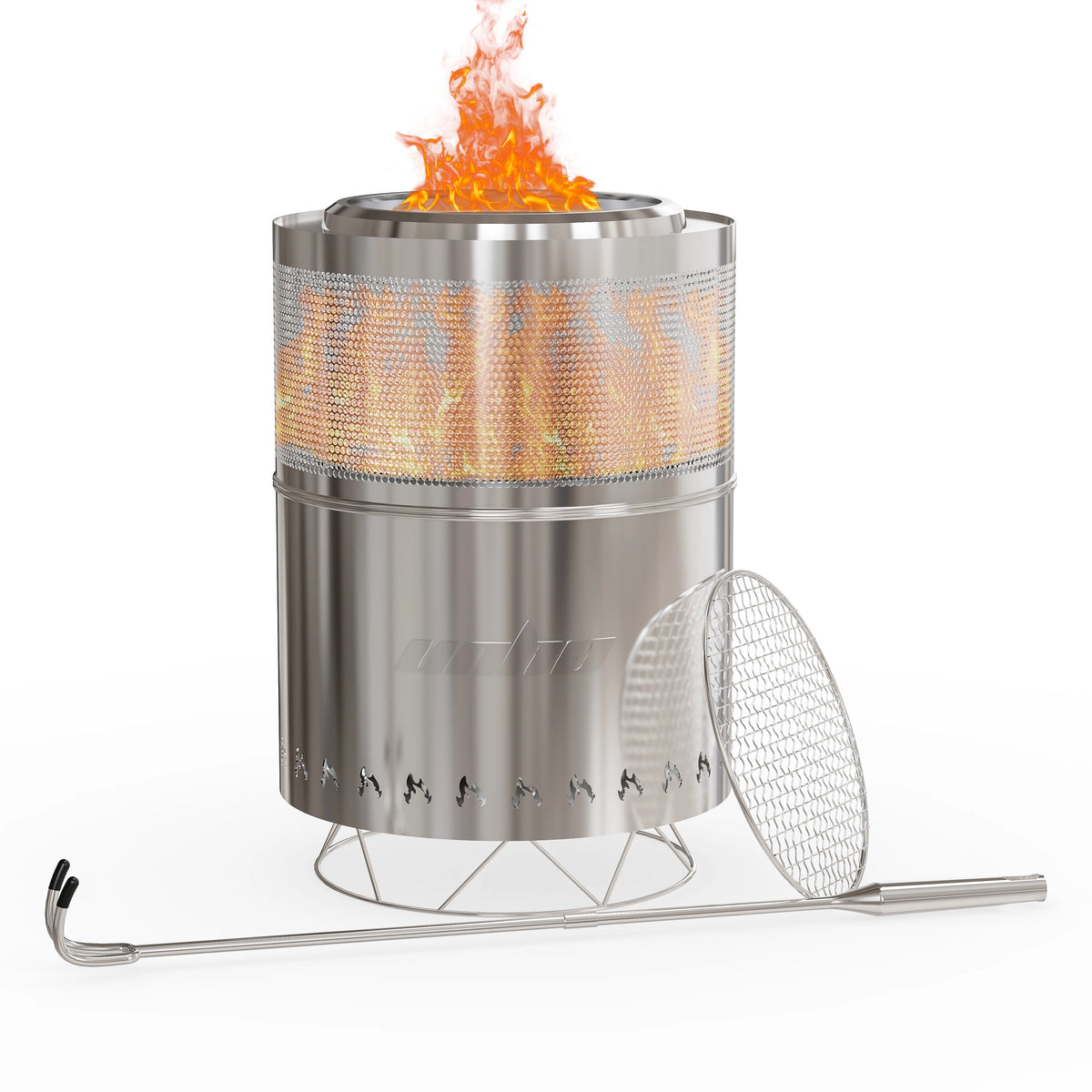 Stainless Steel Camping Fire Pit & BBQ Grill