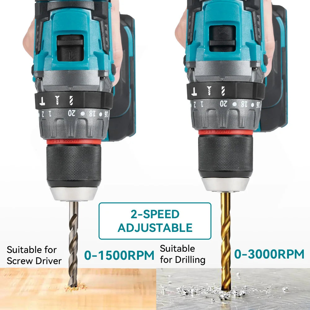 YOFIDRA 700Nm Brushless Cordless Impact Drill – Electric Screwdriver for Woodworking, Flooring & Panels, Compatible with Makita Battery Pin