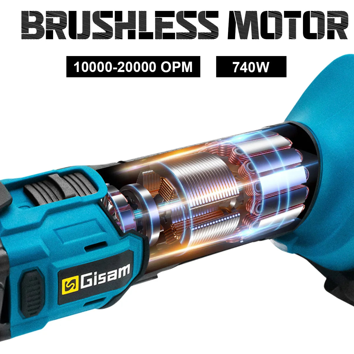 GΣ 20000OPM Cordless Quick-Release Oscillating Tool – Anti-Vibration Multi-Function Trimmer for Makita 18V Battery Pin