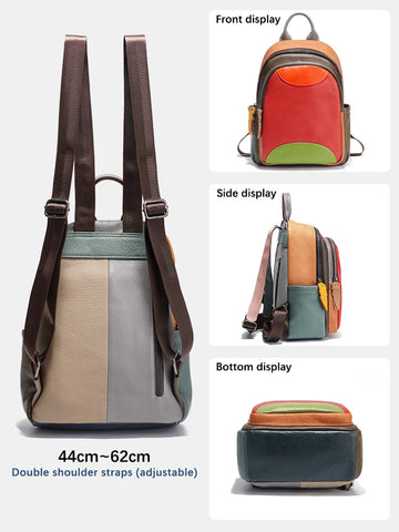 Zency Genuine Leather Women's Stylish Laptop Backpack