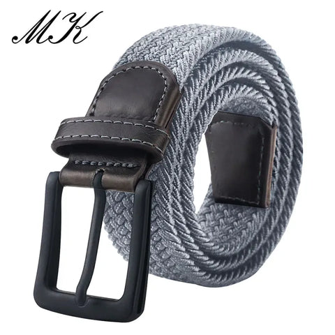 MaiKun Canvas Tactical Belt – Elastic Strap with Metal Pin Buckle for Men