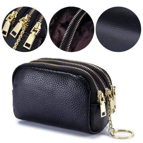 Zency Genuine Leather Multicolor Mini Wallet for Women
