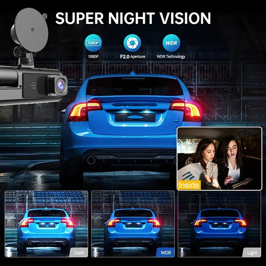 WIFI APP-bediening 3-kanaals 1080P dashcam