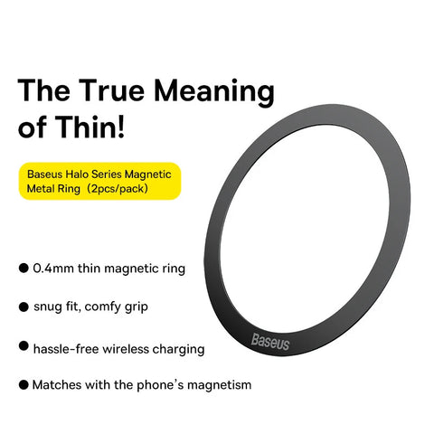 Baseus Magnetic Metal Plate for Wireless Charging - Secure Attachment for iPhone 16/15/14 Pro Max