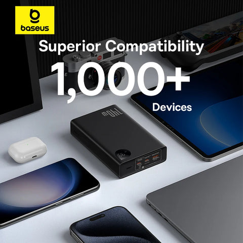 Baseus Max 140W Power Bank – 24000mAh Fast-Charge with 3 Outputs
