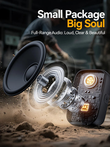 Joyroom Wearable Bluetooth Speakers - IP67 Waterproof, Clip-On Design, Clean Stereo Sound, Wireless 5.4
