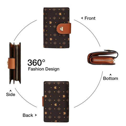 FOXER Women's Elegant Signature Card Holder Wallet - High Capacity, Stylish Gift