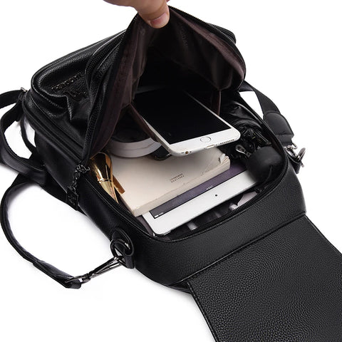 Designer High-Quality Leather Women's Backpack