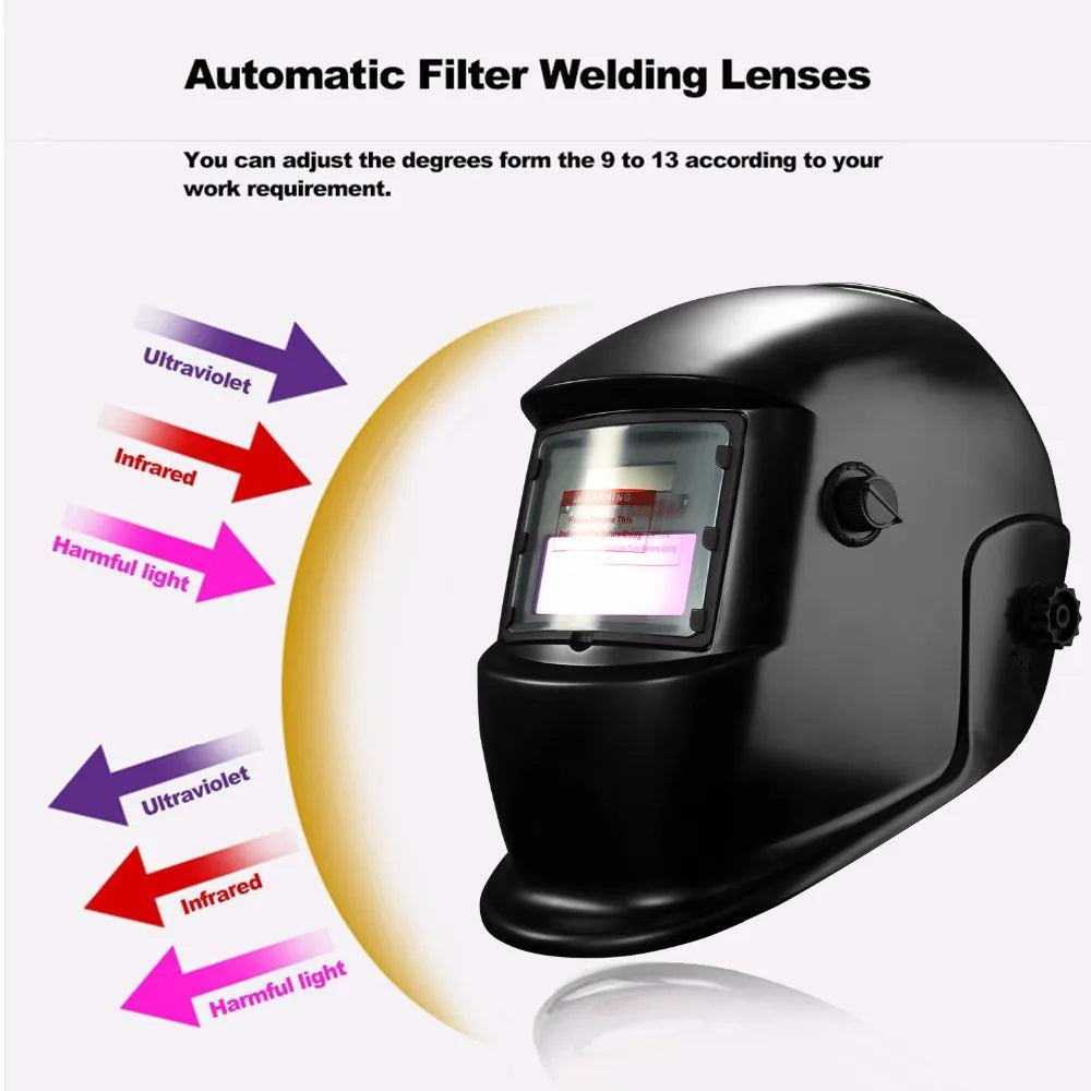 DEKO DKMZ350 Auto-Darkening Welding Helmet – Light-Filter Goggles for MIG, MMA & TIG Work