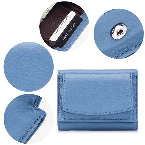 Zency Genuine Leather Wallet Case for Women - Stylish Mini Coin Purse & Card Holder