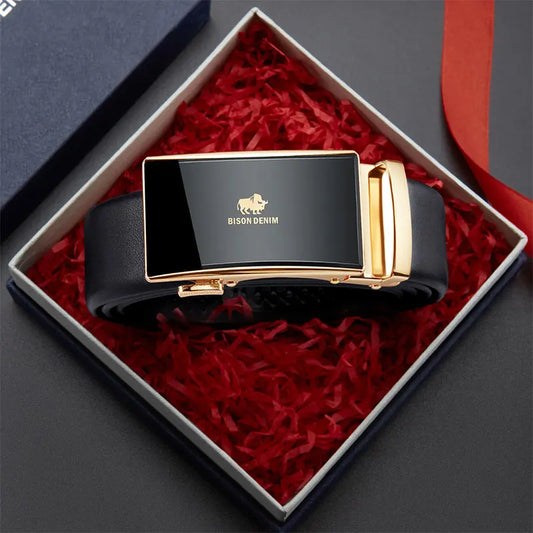BISON DENIM Automatic Buckle Belt – Authentic Unisex Designer Style