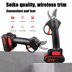 1200w 25mm bürstenlose kabellose elektrische Gartens chere Schnitts chere Obstbaum Bonsai Schnitt zweige Cutter Elektro werkzeug mit 2 stücke 21V