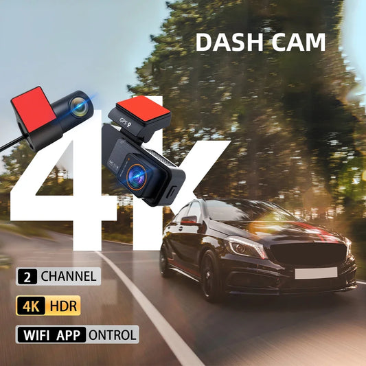 Aprilboy 3.2" 4K Dash Cam met dubbele lens en nachtzicht