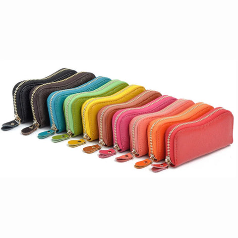 10 Colors Wholesale Genuine Leather Key Wallets