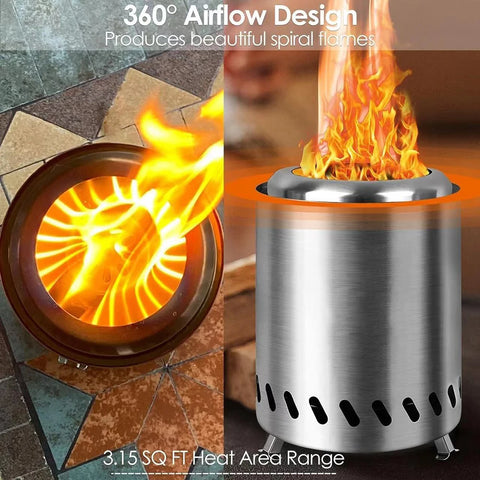 Smokeless Tabletop Fire Pit - Versatile Indoor/Outdoor Mini Bonfire