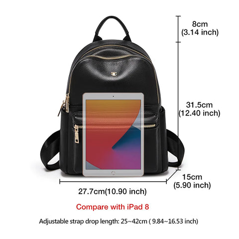 FOXER Women's Cute Fashion Backpack - Stylish Leather & Microfiber Daypack