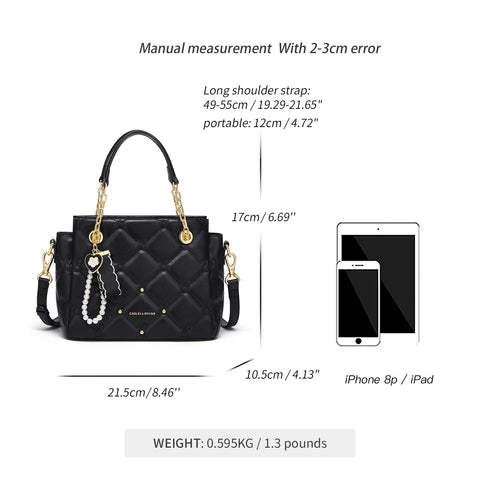 Cnoles Ladies Luxury Leather Crossbody Bag - Stylish Women's Fashion Purse