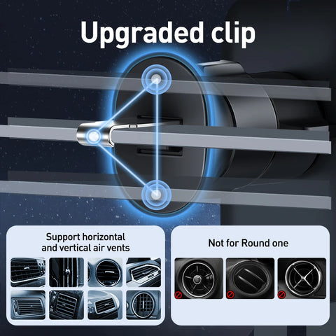 Baseus Air Vent Car Phone Holder - Metal CD Slot Mount for iPhone & Samsung