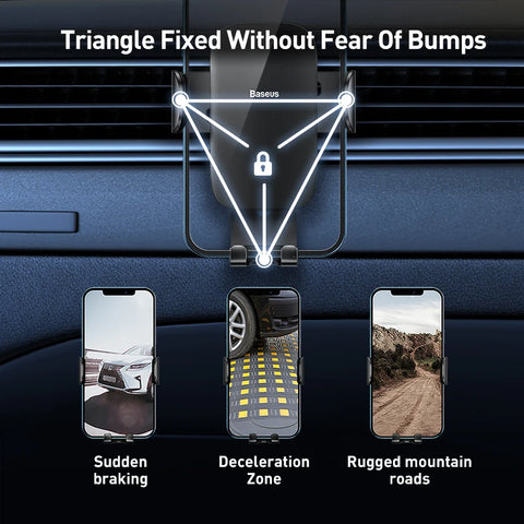 Baseus Air Vent Car Phone Holder - Metal CD Slot Mount for iPhone & Samsung